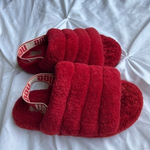 Pre-Owned Red Ugg Slippers Size 6